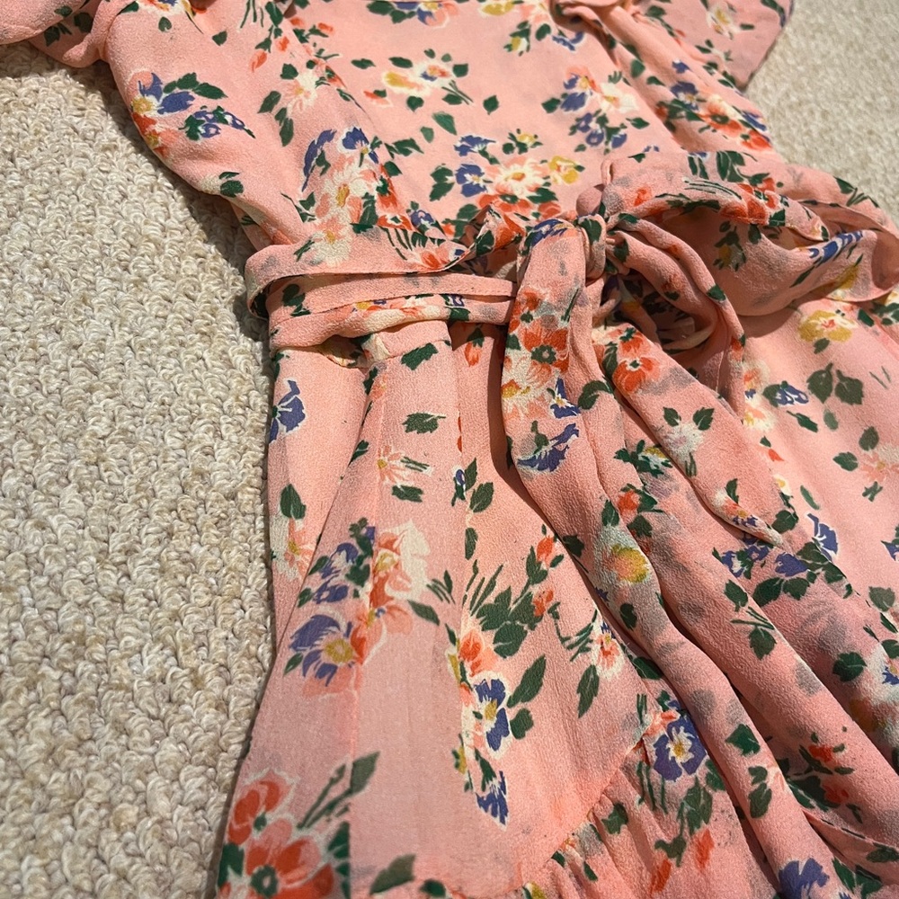 LoveShackFancy Women’s Ruffle Mini Dress with Tie Waist - Picture 4 of 5